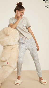 DeFacto Fall In Love Regular Fit Bisiklet Yaka Baskl 2li Knitted Sets