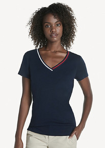 TH FLAG ESSENTIAL V-NECK T-SHIRT Sky Captain