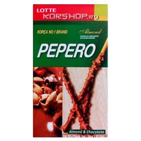 ������� � ���������� ������� � ������� ������ Almond Pepero Lotte, �����, 36 � 