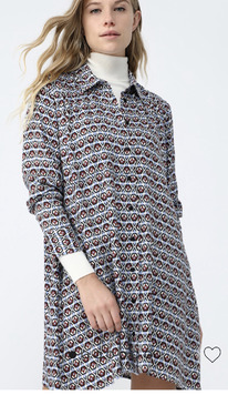 Lefties VESTIDO CAMISERO ESTAMPADO Azul