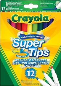 amazon GB CRAYOLA SuperTips Washable Markers - Pack of 12