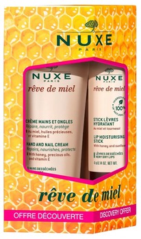 cocooncenter UK 	 Nuxe Rve de Miel Hand and Nail Cream 30ml + Lip Moisturizing S