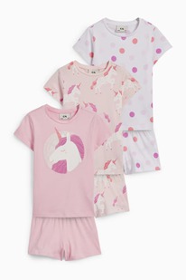 CA Multipack 3er - Einhorn - Shorty-Pyjama -  3
