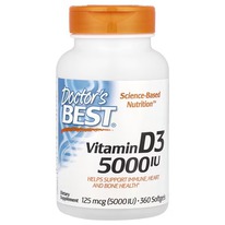 Doctors Best, ������� D3, 125 ��� (5000 ��), 360 ������ ��������