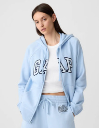 gapfactory Gap Logo Zip Hoodie light blue shadow