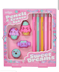 Smiggle Vision Eraser Pencil Box Set pink