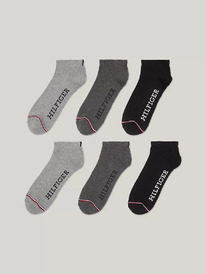 TomH  Hilfiger Ankle Sock 6-Pack Deep Black / Multi 