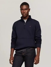 TomH Quarter-Zip Fleece Sweatshirt ColorNavy