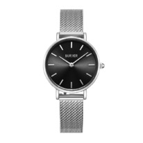 burkerwatches Ruby Petite Silver Black Mesh