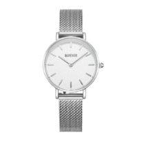 burkerwatches Ruby Petite Silver White Mesh