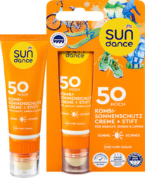 dm SUNDANCE Sonnenschutz Kombi Gesicht Creme + Stift LSF 50, 1 St