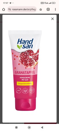 rossmann Handsan Handcreme Q10 Granatapfel