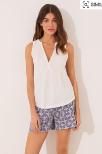 Womensecret Pijama corto tirantes 100% algodn estampado gris