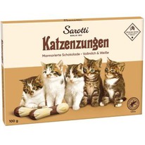 worldofsweets Sarotti Katzenzungen Vollmilch weiß-marmoriert 100g