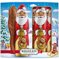worldofsweets Riegelein Massiv-Weihnachtsmänner groß 125g