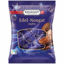worldofsweets Riegelein Edel-Nougat Zapfen 150g