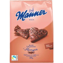 worldofsweets Manner Rum Trüffel Herzen 300g