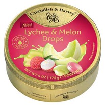 worldofsweets Cavendish & Harvey Filled Lychee & Melon Drops 175g
