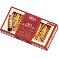 worldofsweets Asbach Pralinen Zarte Fläschchen Zartbitter mit Kruste 100g