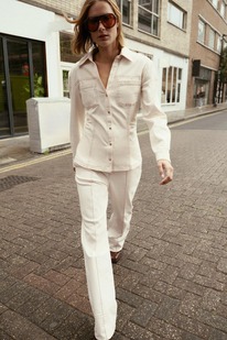 zara TAILLIERTES DENIMHEMD