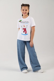 Фуфайка (футболка) для девочки Карнавал-1 ФД-019 МОЛОЧНЫЙ Фуфайка (футболка) для девочки Карнавал-1 ФД-019 МОЛОЧНЫЙ