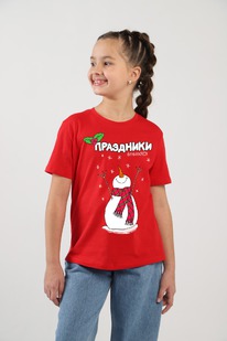 Фуфайка (футболка) для девочки Карнавал-1 ФД-019 КРАСНЫЙ Фуфайка (футболка) для девочки Карнавал-1 ФД-019 КРАСНЫЙ