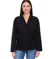 outlet46 OTTO Damen Business-Blazer mit Bindeband Basic-Jacke Wickel-Jacke Anzug