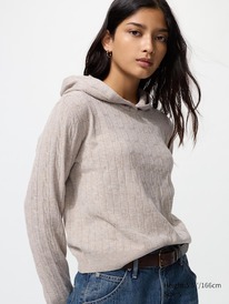 uniqlo Strickhoodie (maschinenwaschbar, Zopfstrick)