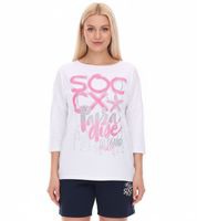 outlet46 SOCCX by Carina Damen Oversized Sweatshirt mit Rundhals-Ausschnitt Allt