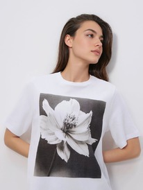 reserved T-Shirt aus Baumwolle mit Aufdruck