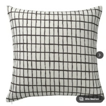 ikea MSTERROT Kissenbezug, wei/schwarz, 50x50 cm
