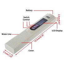 TDS-3 Meter 0 - 9990 ppm Measurement LCD Water Purity Tester